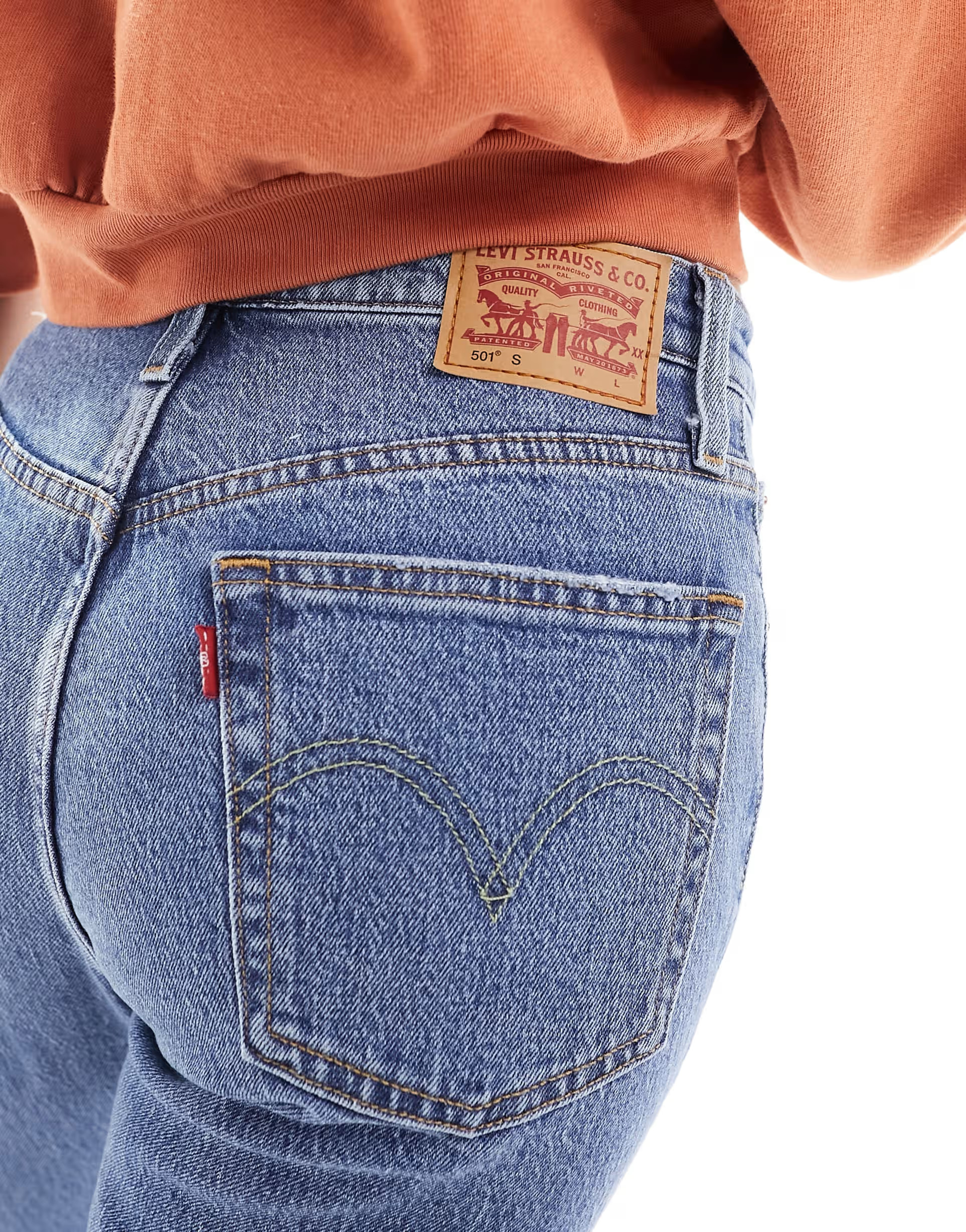 Levi's 501 skinny fit jeans in mid blue wash | ASOS | ASOS (Global)