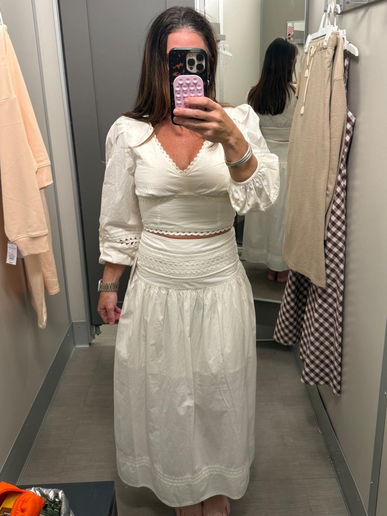 Perfect two-piece spring set. Great together as well as separately. TTS with rouching for comfort.

#LTKSaleAlert #LTKOver40 #LTKSeasonal