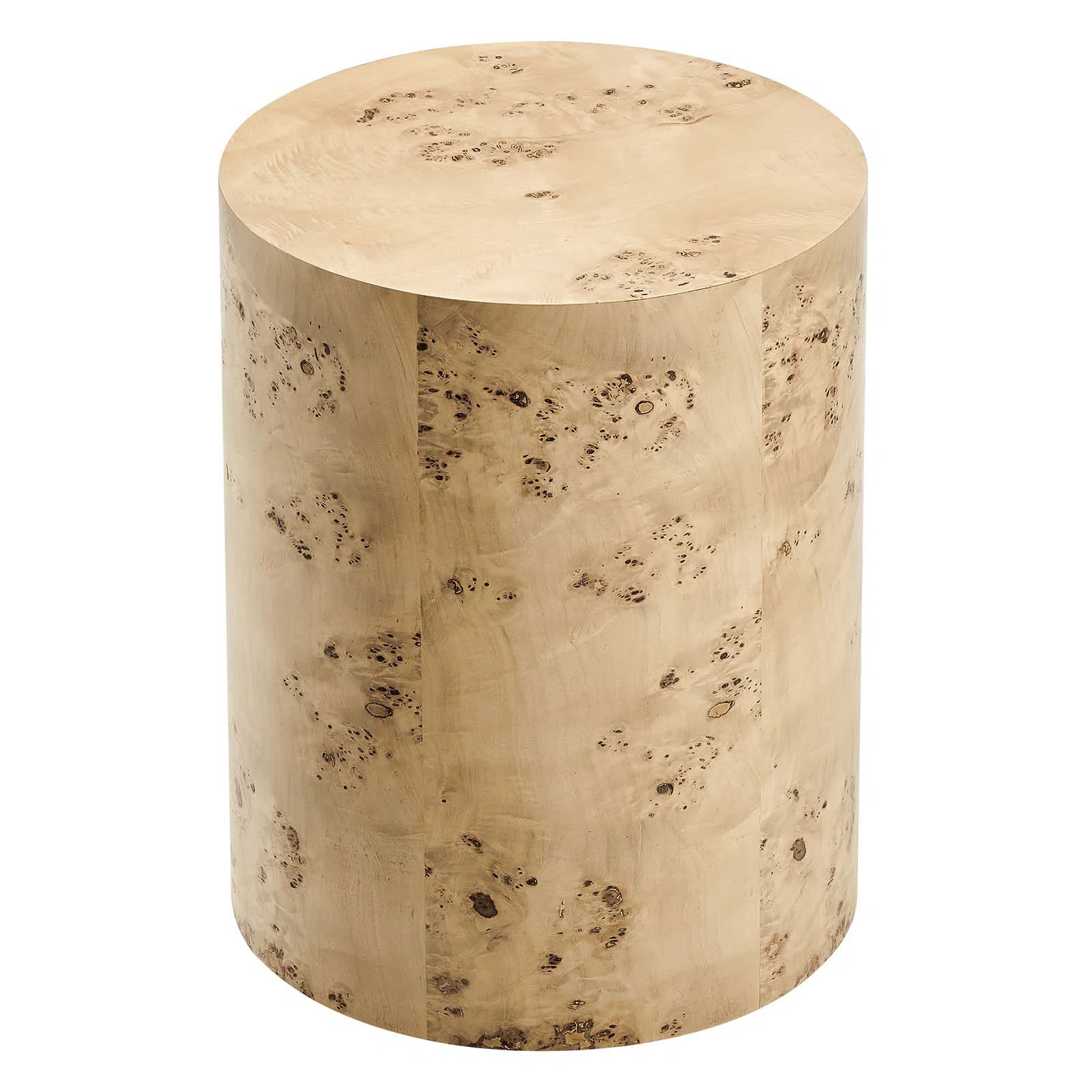 Modway Cosmos 16" Round Burl Wood Side Table | Wayfair North America