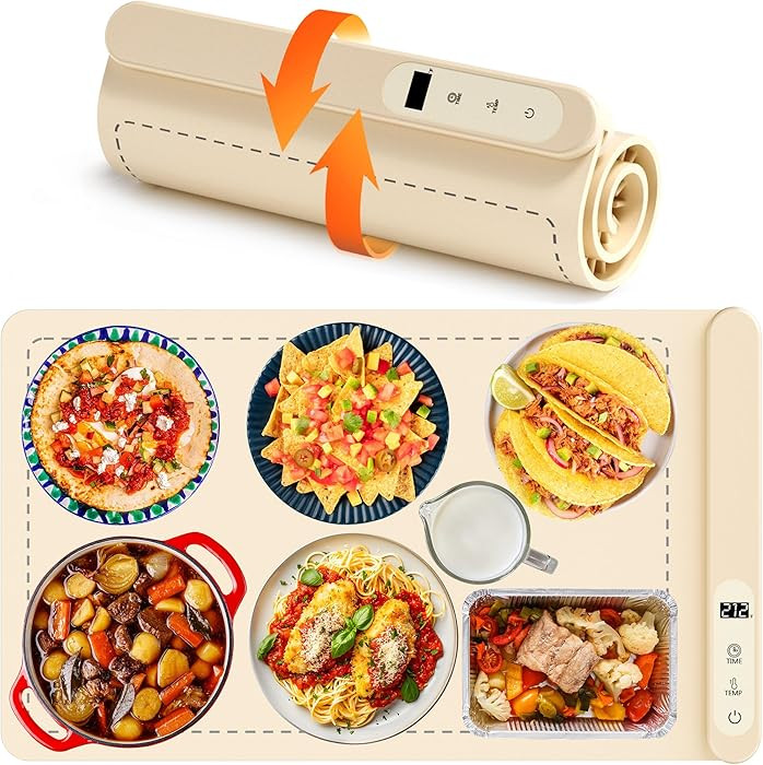Warming Mat for Food, Home Essentials Food Warmer,6 Temperature and Timer Settings,Fast Heating, ... | Amazon (US)
