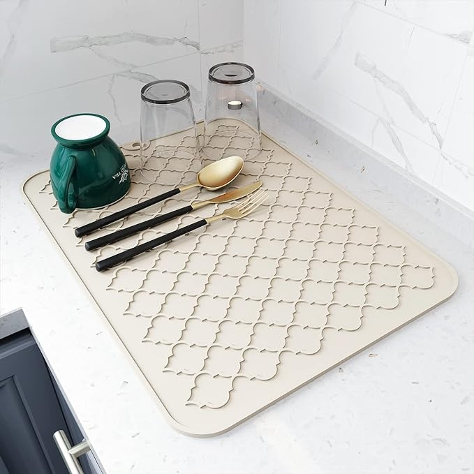 AMOAMI-Dish Drying Mats for Kitchen Counter-Silicone Dish Drying Mat-Kitchen Dish Drying Pad Heat... | Amazon (US)