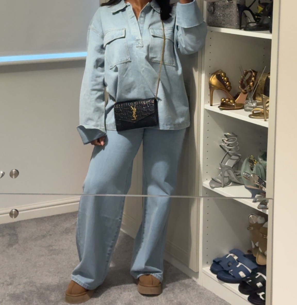 Double denim 
Canadian tux
Jeans 
Denim shirt 

#LTKuk #LTKautumn #LTKjeans