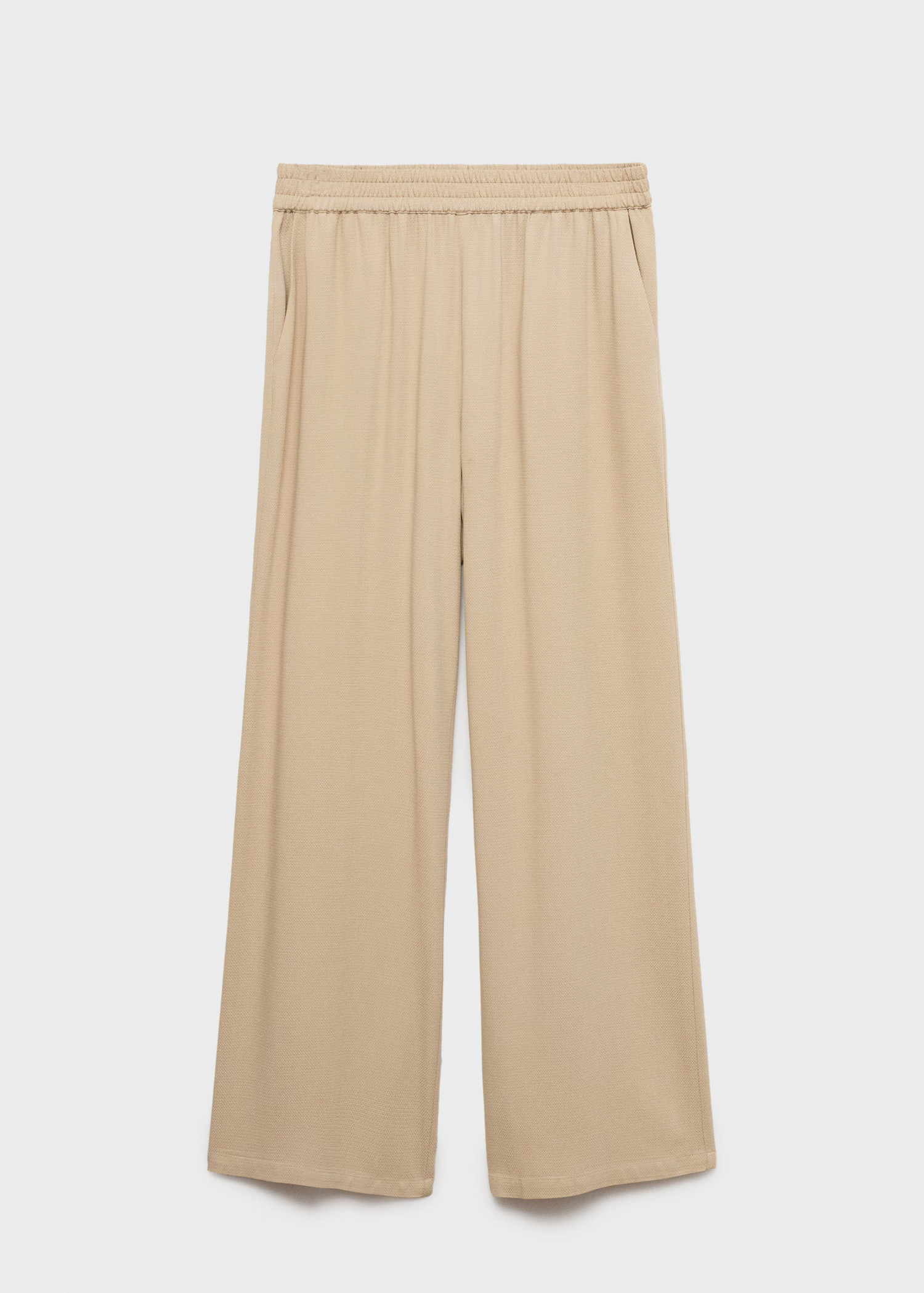 Straight-fit trousers with elastic waist - Women | MANGO United Kingdom | MANGO (UK)