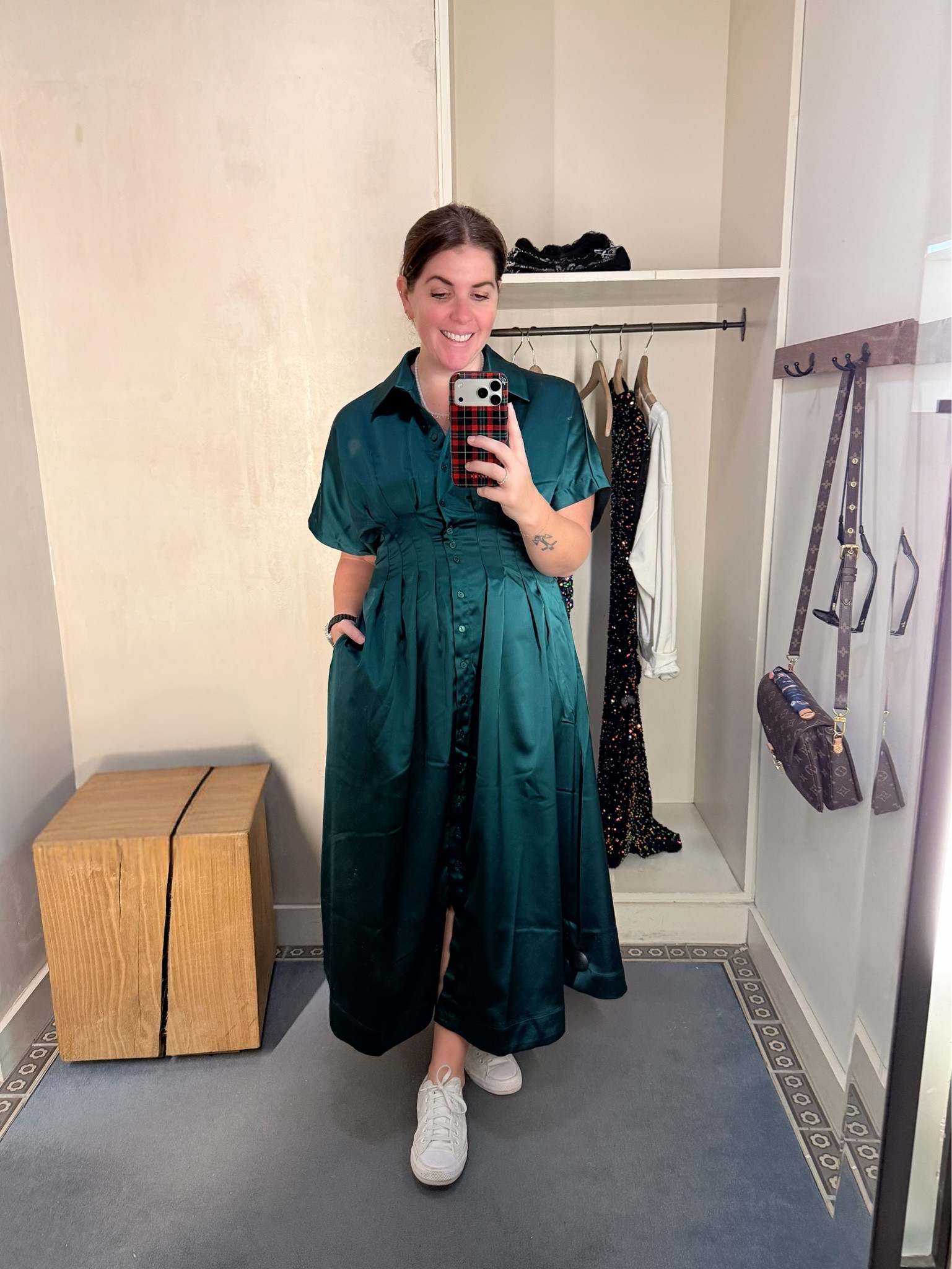 Original price: $198.00
Sale price: $149.95

I didn’t think I would see this dress go on sale! The dress runs TTS, it also comes in red and you get an additional 50% off the sale price! 

#LTKFindsUnder100 #LTKMidsize #LTKSaleAlert