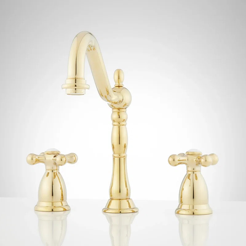 Victorian Widespread Bathroom Faucet with Cross Handles | Wayfair North America