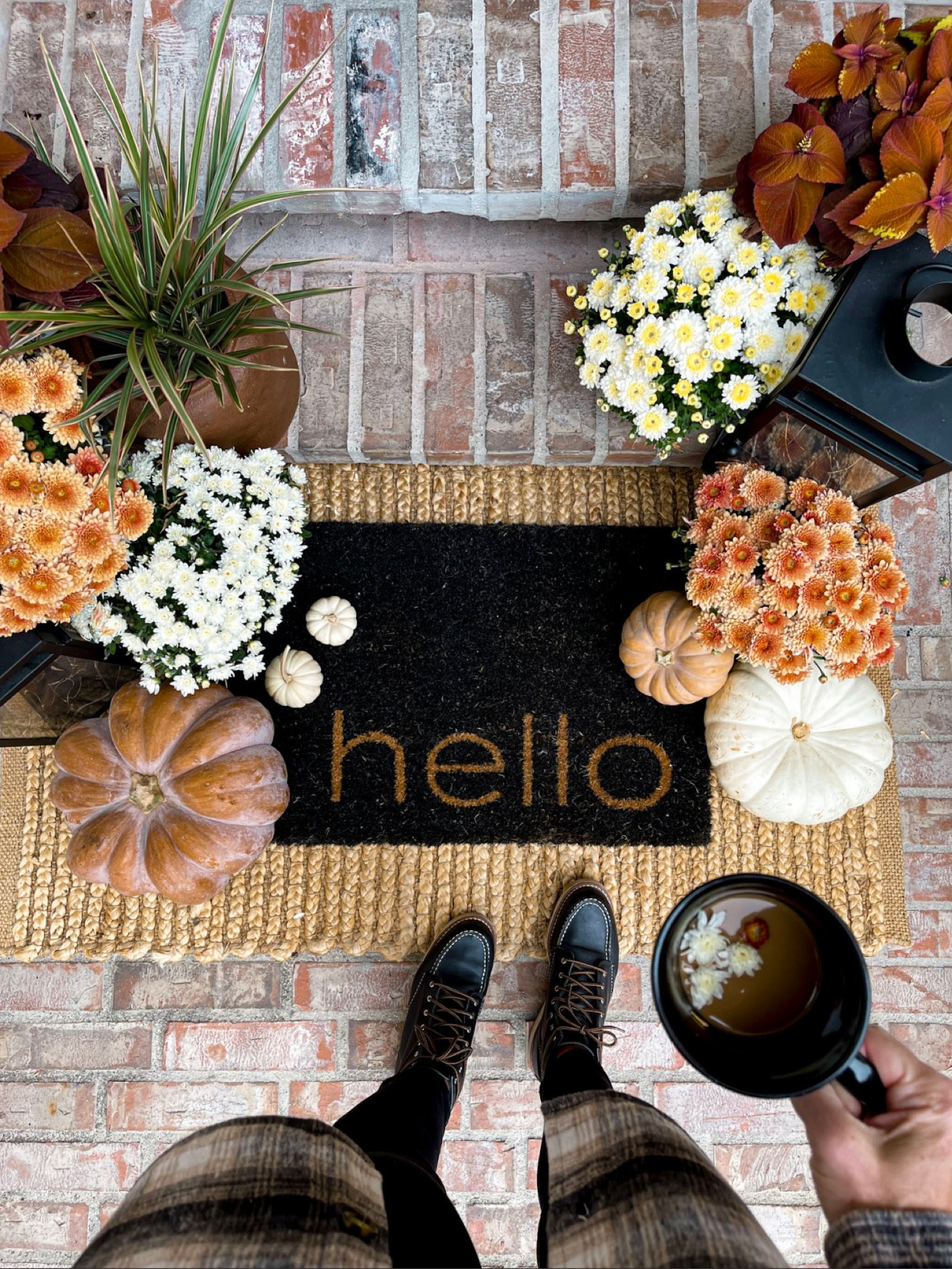 Still love this little set up from last season. Fall porch, Fall home decor, outdoor rug, doormat, lanterns, pumpkins, mums, pots and planters
Target home
Love my boots — watching for a restock in more sizes
