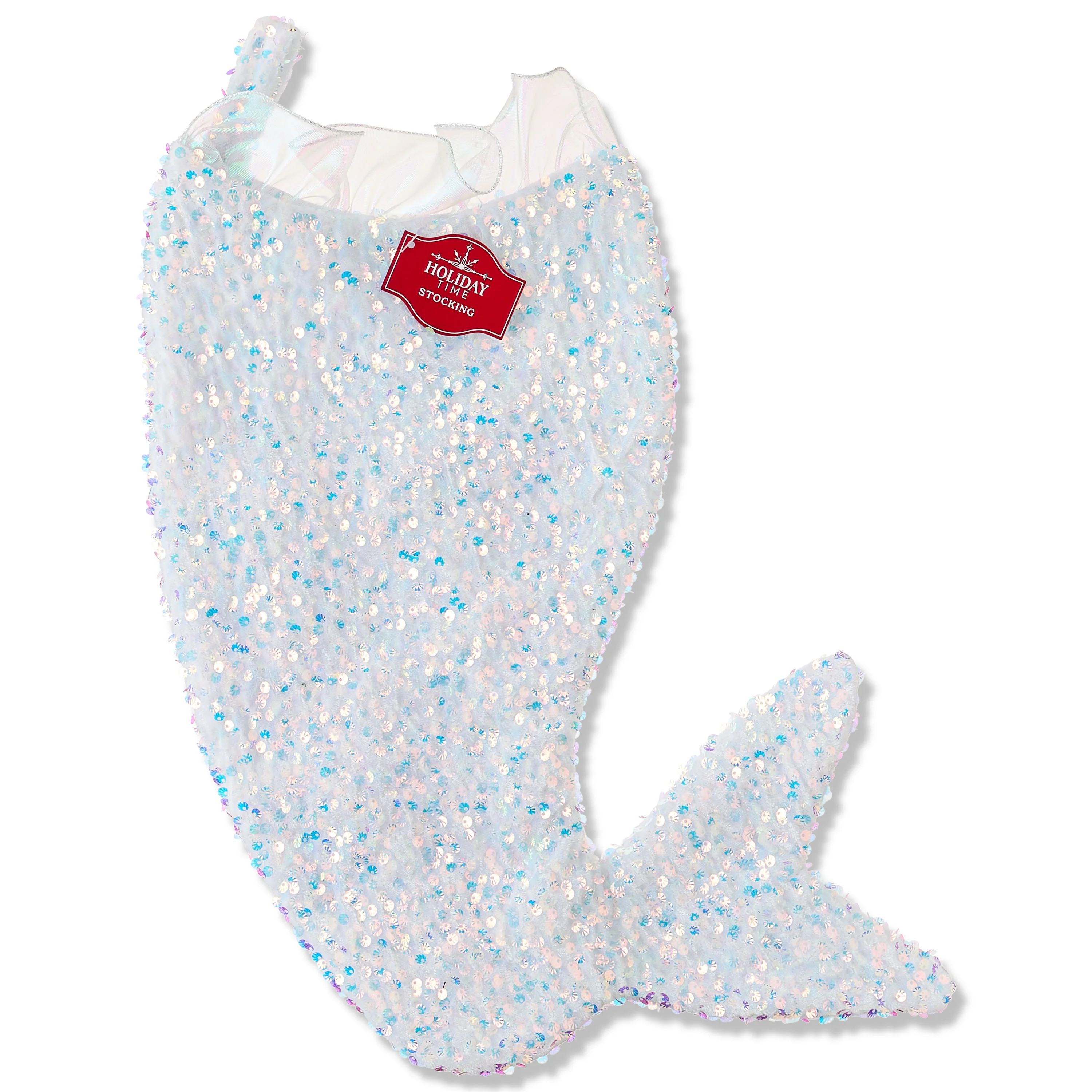 Iridescent Sequin Mermaid Tail Christmas Stocking, 20", by Holiday Time | Walmart (US)
