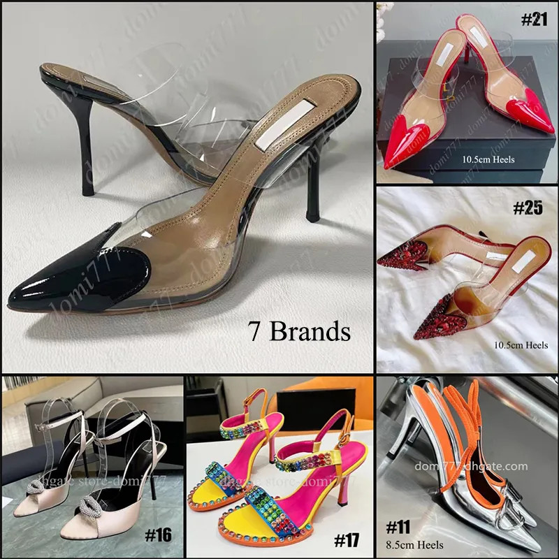 7 Brands Premium Fashion Women's Heels with Box Balen-ciaga Real Letaher High Heels Sandals EU 34... | DHGate