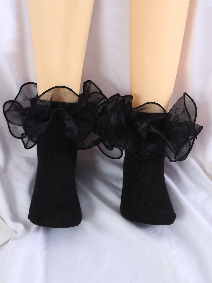 Toddler Girls Ruffle Trim Crew Socks | SHEIN