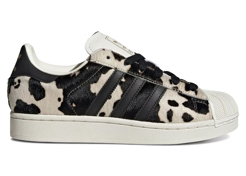 Adidas Superstar Cow Print (Women's) Sneakers in Core Black/Off White | StockX