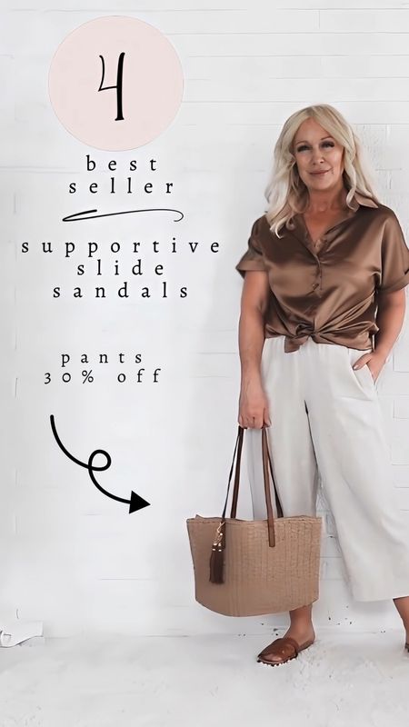 4️⃣ Best Seller: Supportive Slide Sandals. These aren’t on sale yet…but I’m keeping an eye on them. The linen crop pants are 30% off though!

Summer Outfit / over 40 / over 50 / over 60

#LTKOver40 #LTKSaleAlert #LTKVideo