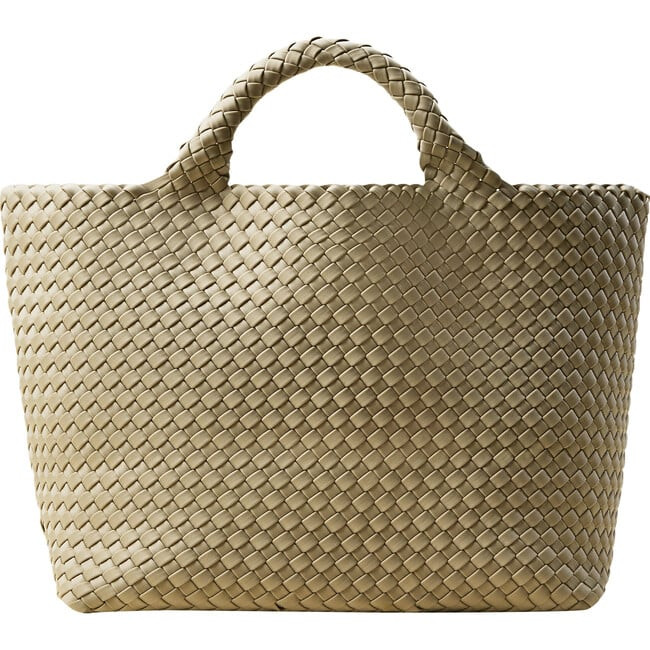 NAGHEDI | Women's St. Barths Medium Handwoven Tote, Stone - OS (Green) | Maisonette | Maisonette