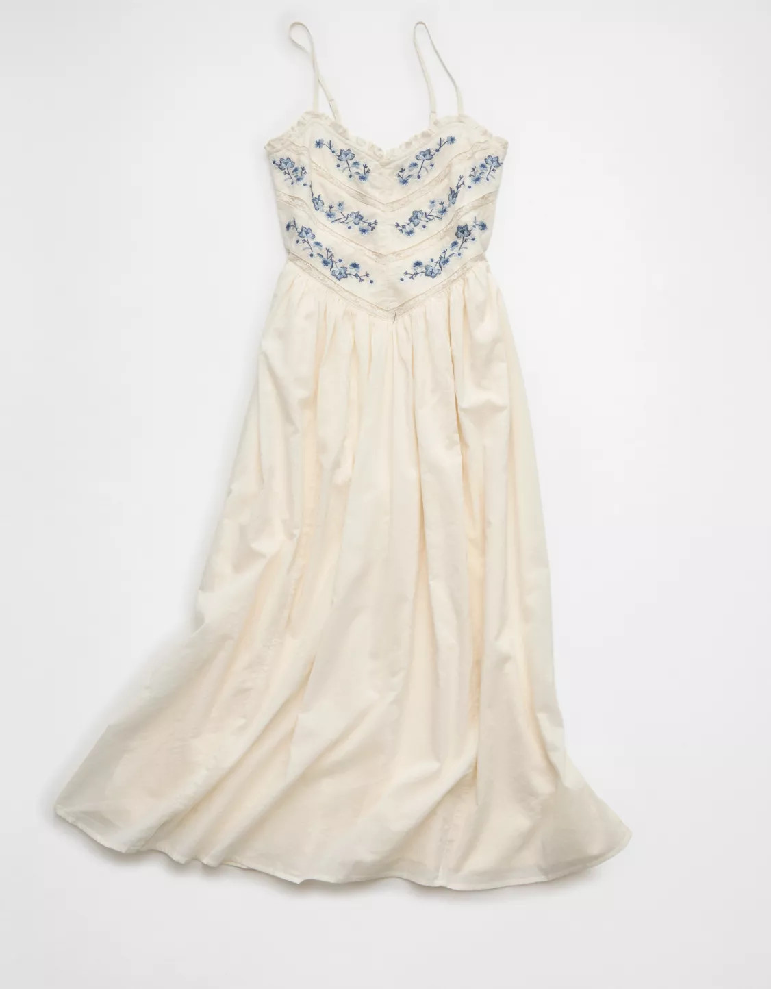 AE Bella Lace Inset Midi Dress | American Eagle Outfitters (US & CA)