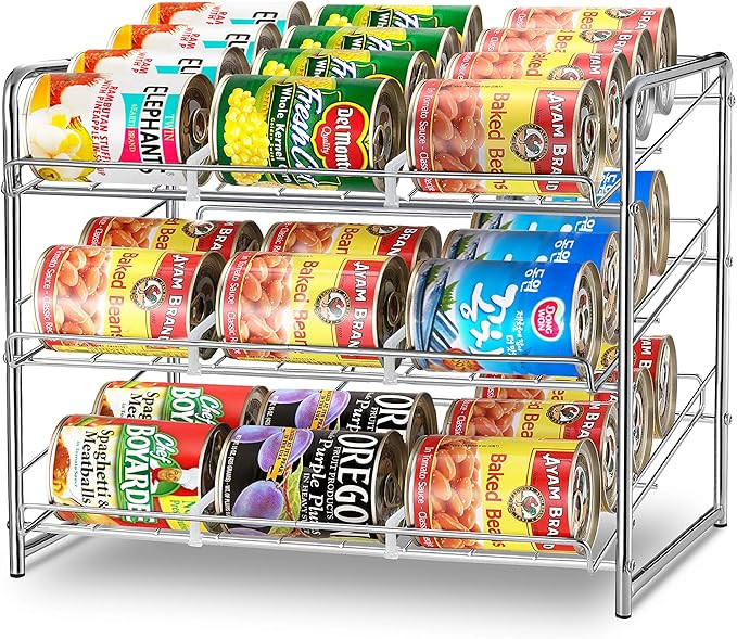 Simple Trending Can Rack Organizer, Stackable Can Storage Dispenser Holds up to 36 Cans for Kitch... | Amazon (US)