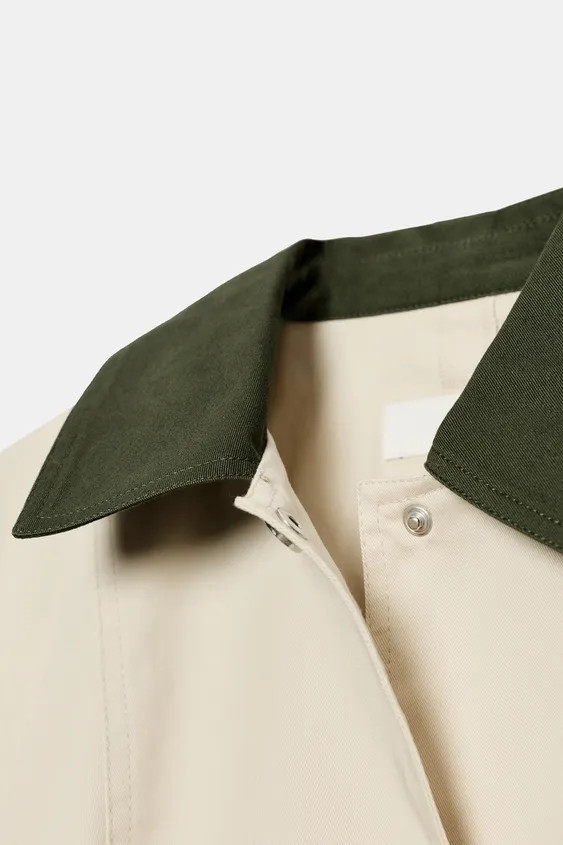 CONTRAST COLLAR PEPLUM JACKET | Zara US