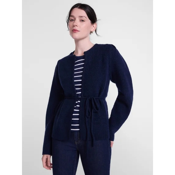 Scenario Women's and Women's Plus Open Tie Cardigan Lightweight Sweater with Long Sleeves, Sizes ... | Walmart (US)