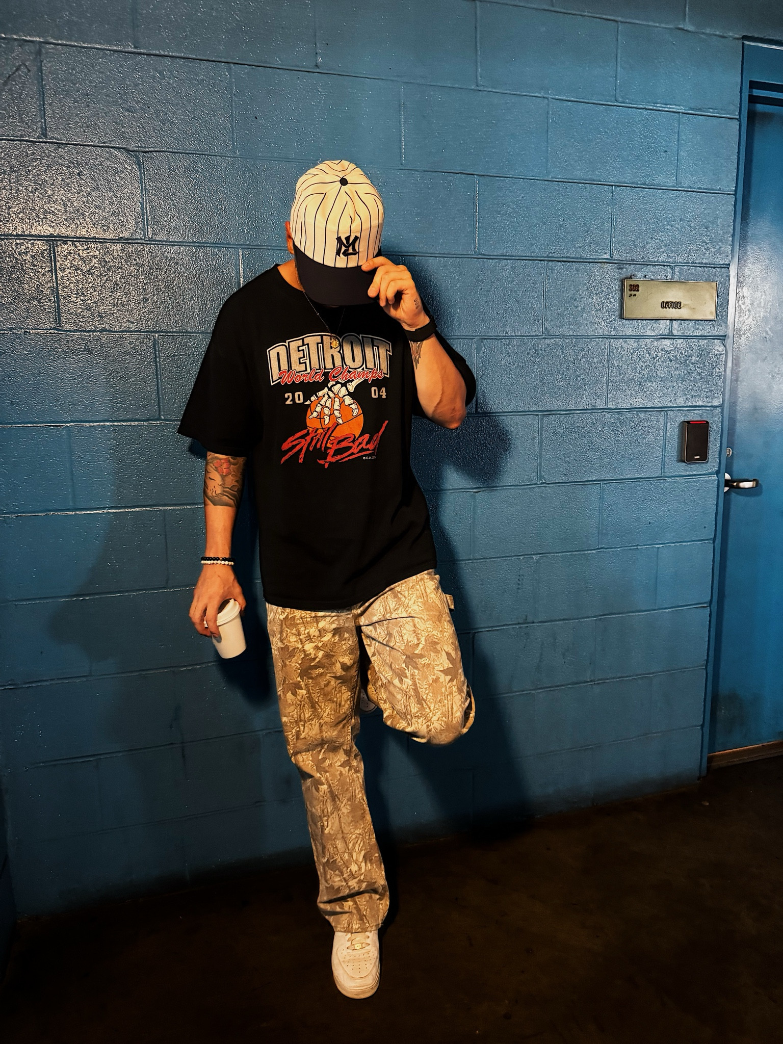 Thrifted Detroit Bad Boys shirt. Camo Pants. Air forces. Custom Hat
#Streetwear #DetroitStyle #WeekendFit #LaidBackVibes 

#LTKMens #LTKActive