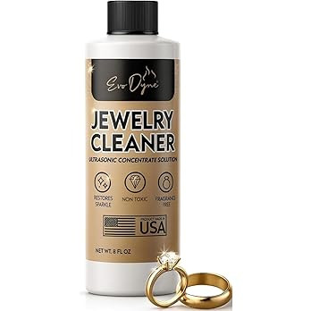 Ultrasonic Jewelry Cleaner Solution (8oz) Concentrated Jewelry Cleaner for Diamonds, Gold, Silver... | Amazon (US)