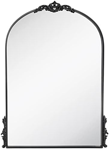Hobby Lobby Home Decor Elegant Matte Black Arch & Flourish Wall Mirror for Vanities, Living Rooms, E | Amazon (US)