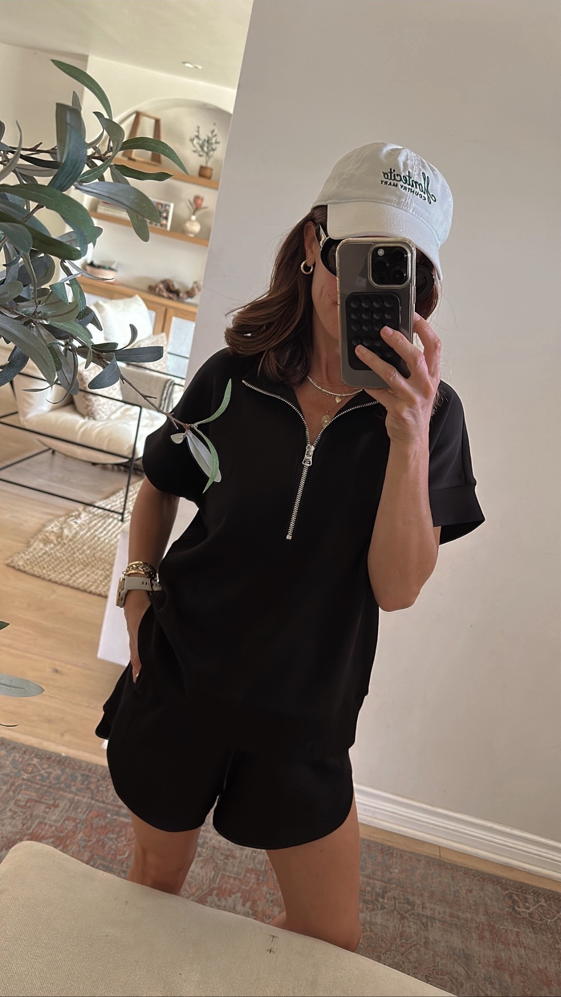 DoubleSoft black set for spring and summer 
An effortless throw on and go option for casual days 
@Varley 

#LTKOver40 #LTKPetite