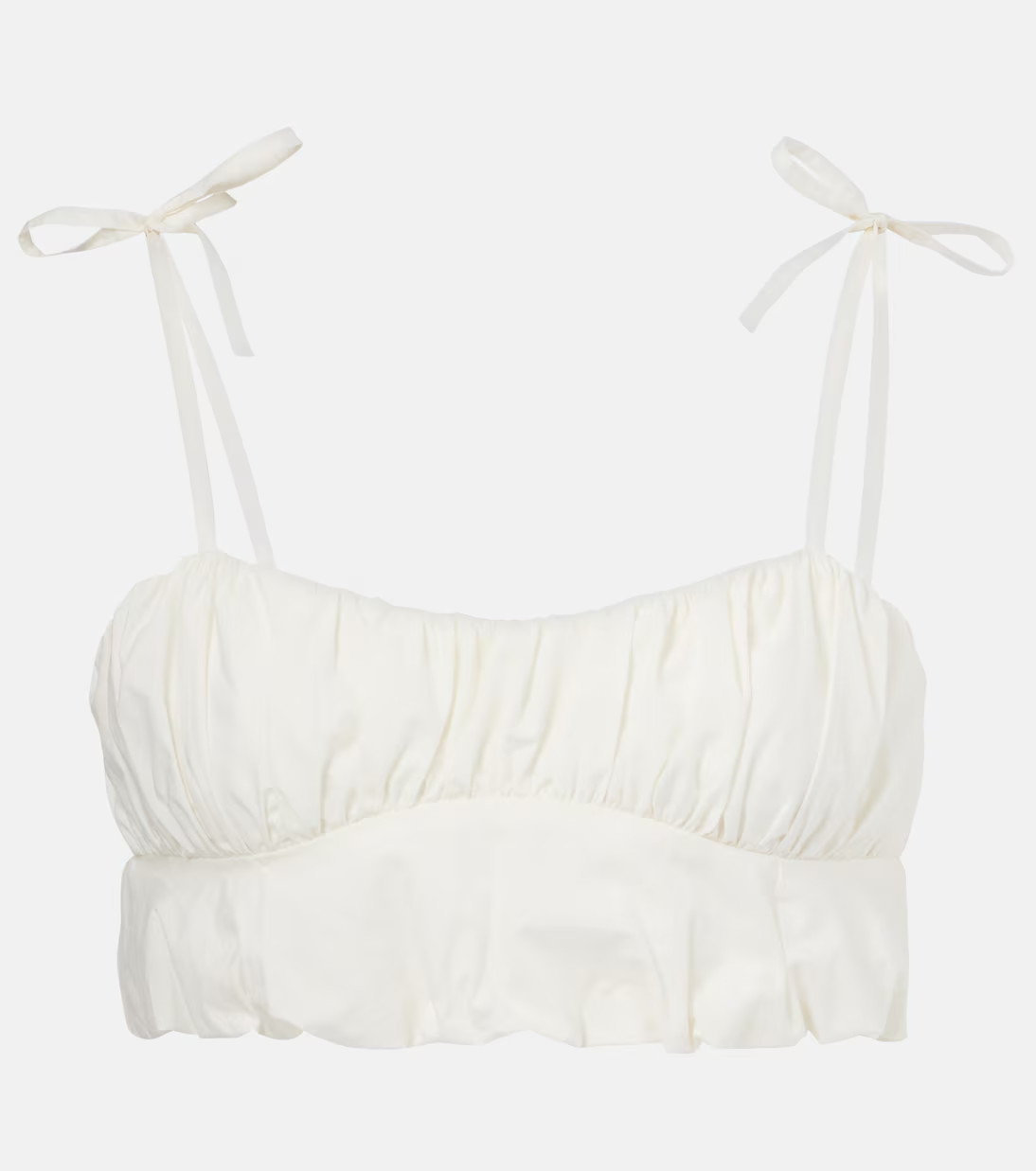 Gathered cotton poplin crop top | Mytheresa (US/CA)