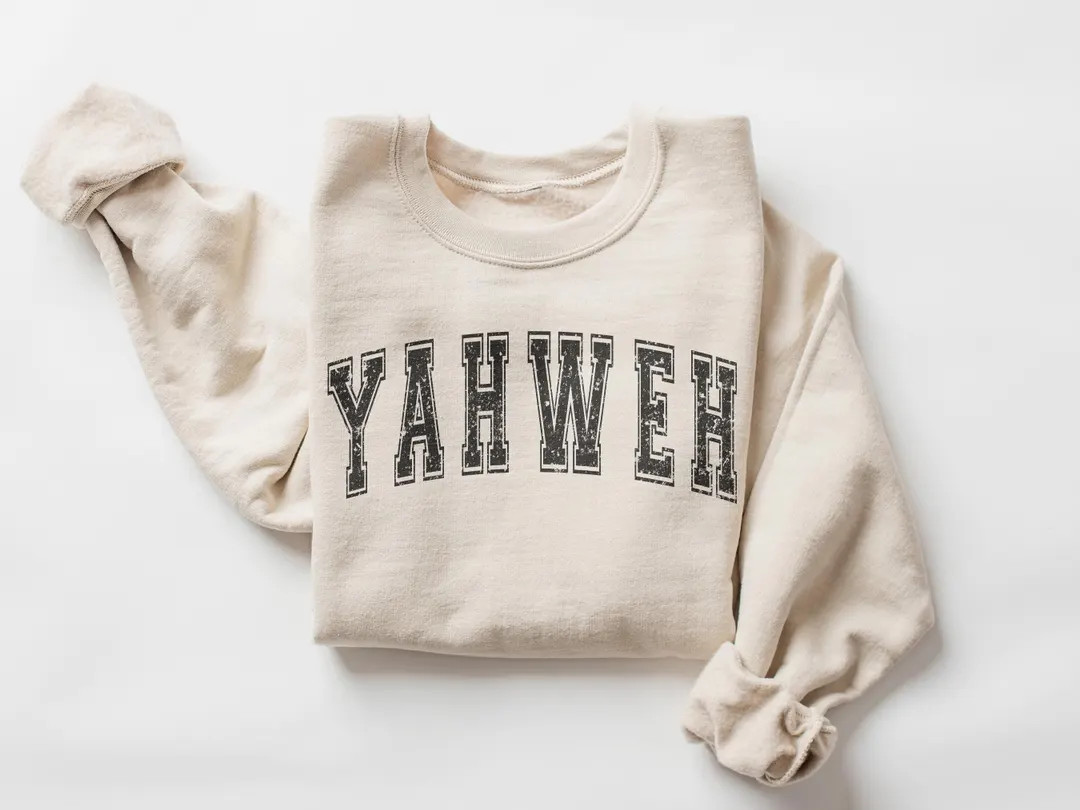 YAHWEH Sweatshirt: Comfort Colors Christian Crewneck - Etsy | Etsy (Global)