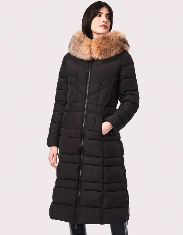Regal Vegan Fur Trim Winter Puffer Coat | Bernardo Fashions