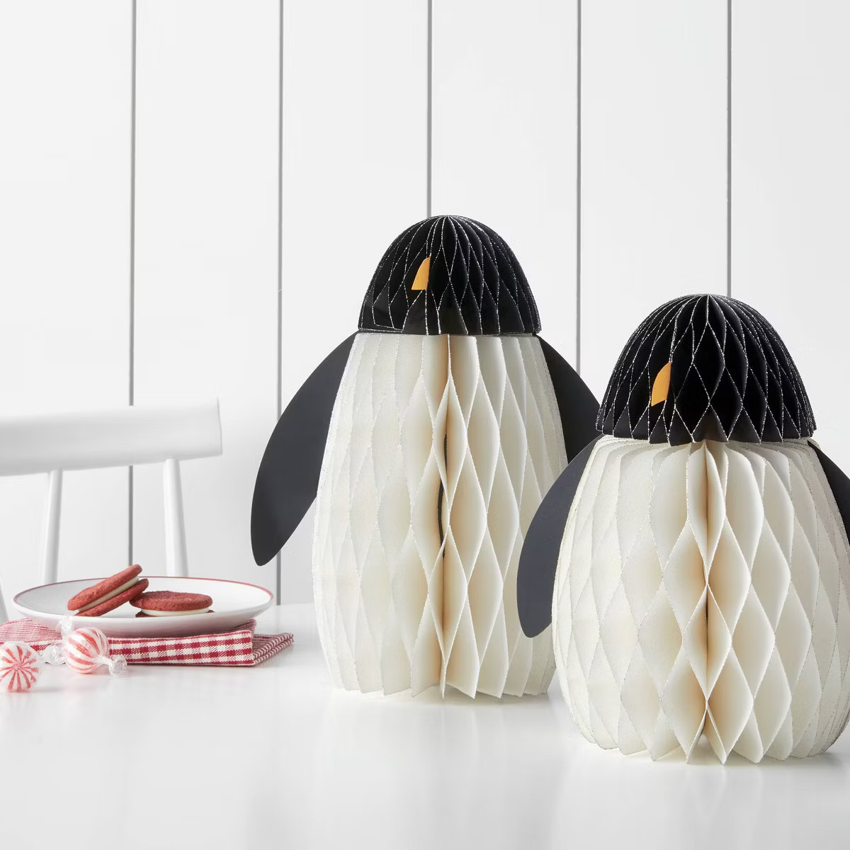 2pc Paper Honeycomb Penguin Christmas Figurine Set - Wondershop™ | Target