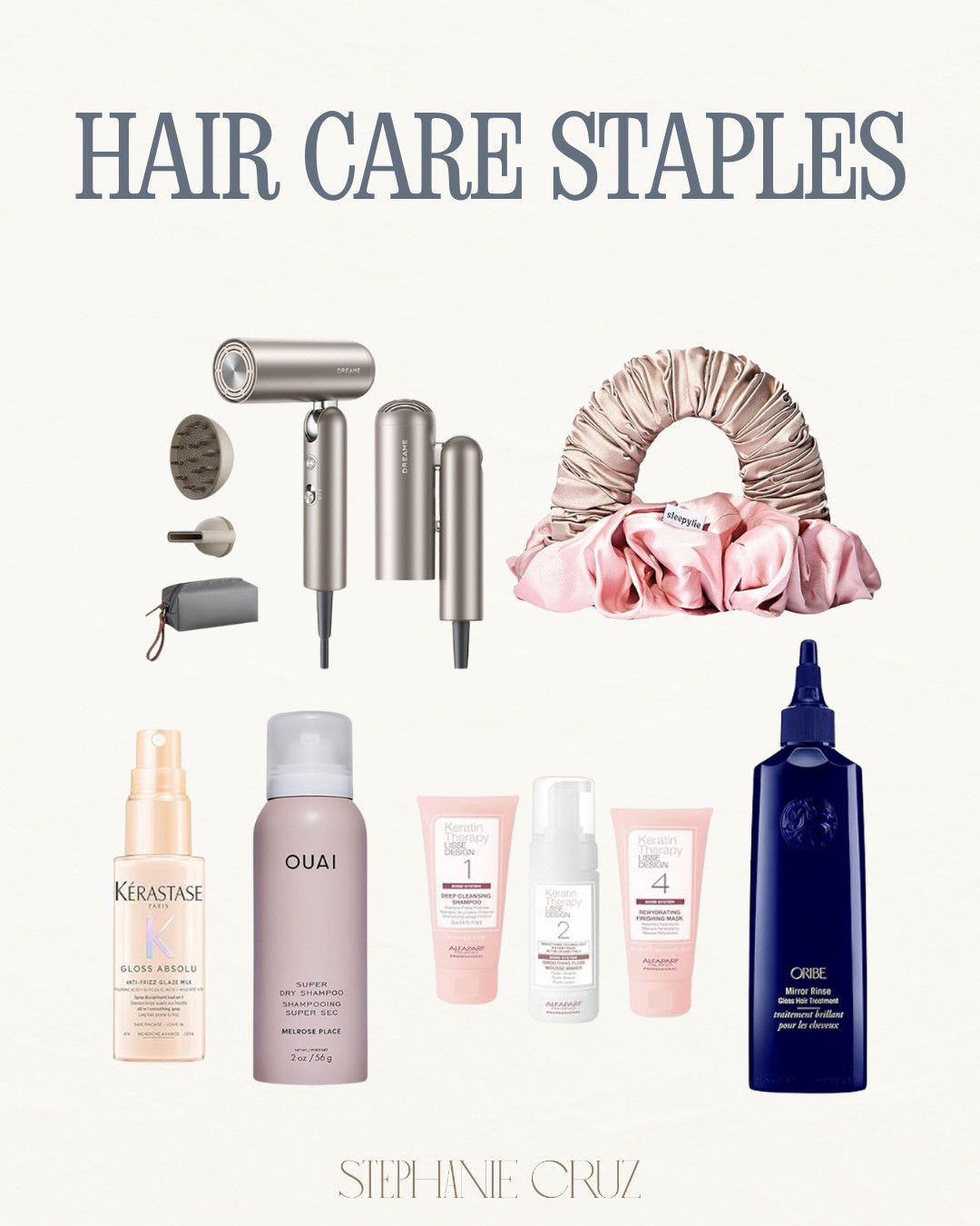The tools and treatments I rely on for smooth, healthy, glossy hair — from my go-to dryer to silk scrunchies and the formulas that keep everything soft and nourished.

#HairCareStaples #HealthyHairRoutine #HairEssentials 

 #LTKBeauty