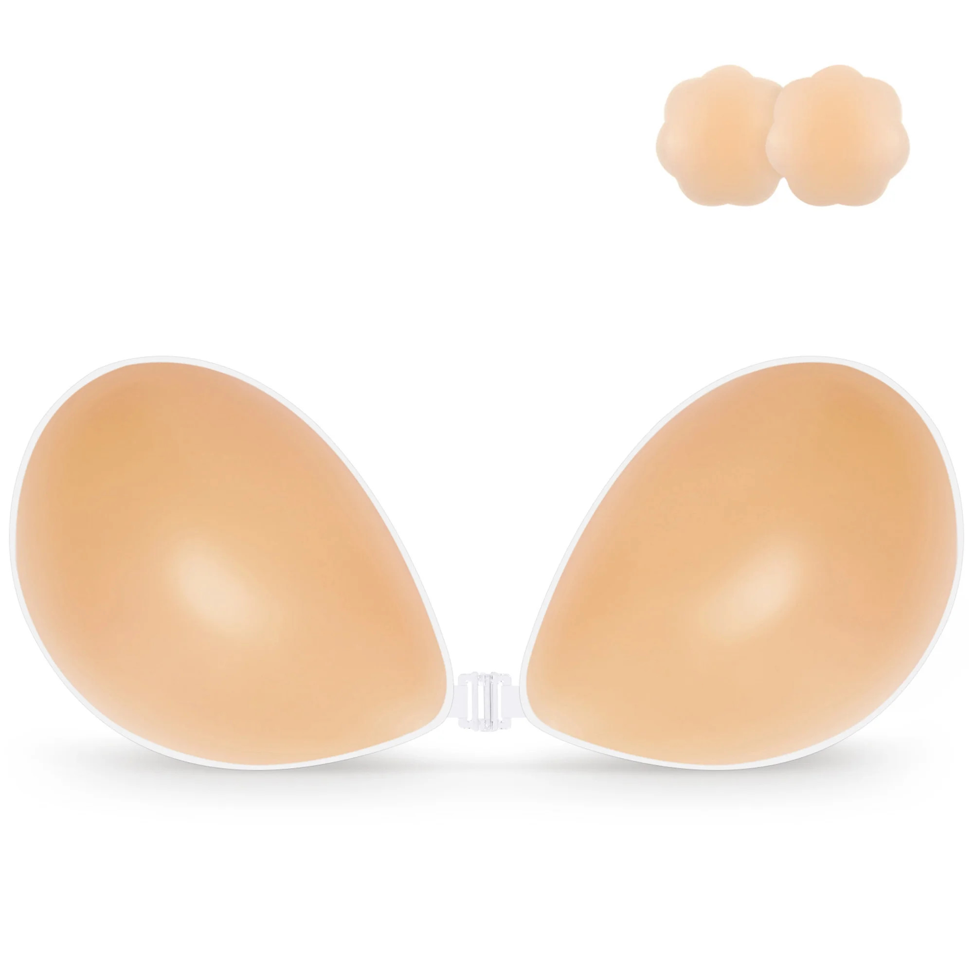 Niidor Sticky Bra Strapless Adhesive Bra Invisible Push up Silicone Bra for Women Sticky Boobs fo... | Walmart (US)