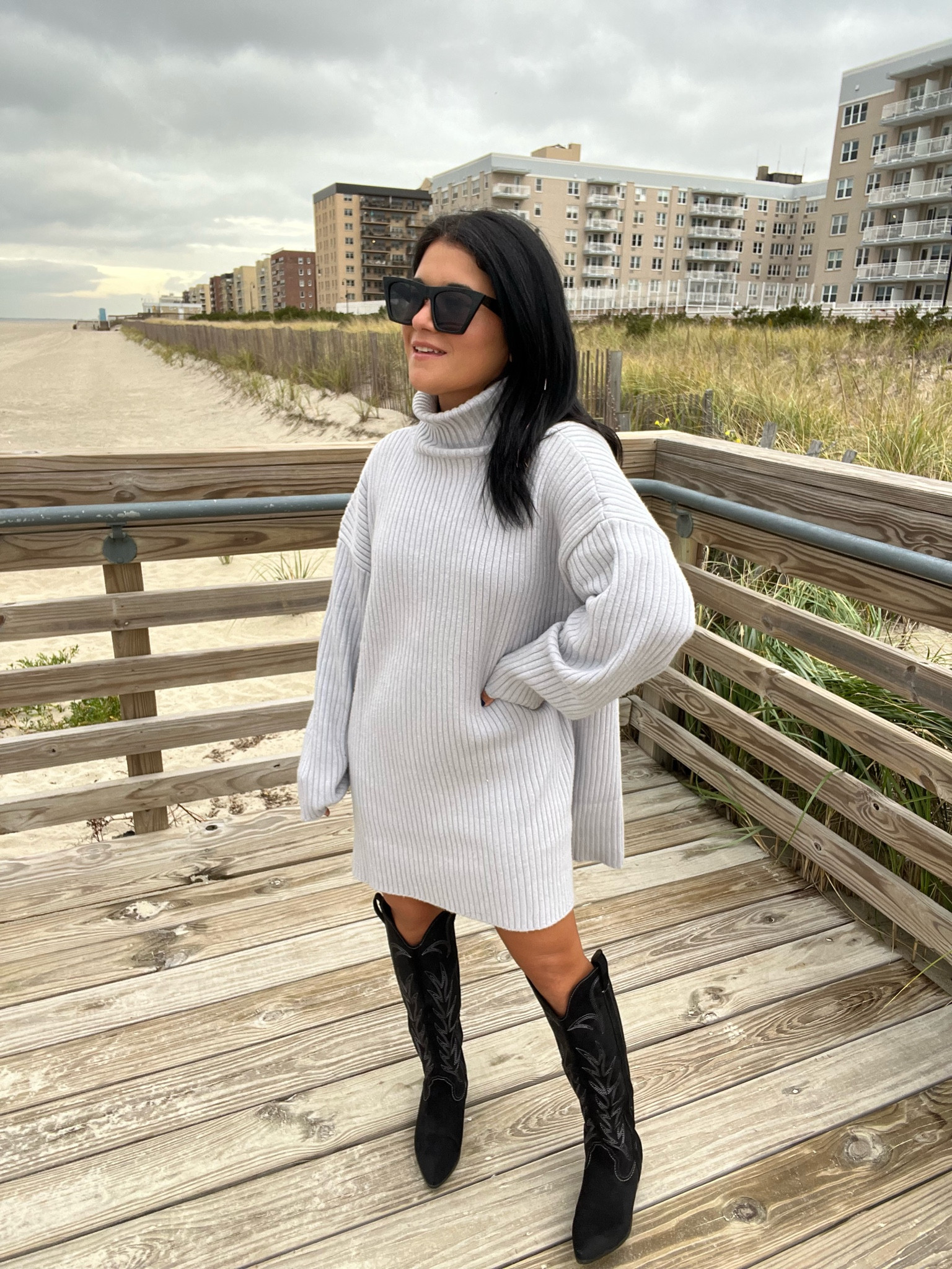 Loving this sweater dress, so cozy and under $50! Easy thanksgiving outfit idea! 

#LTKSeasonal #LTKfindsunder50 #LTKHoliday