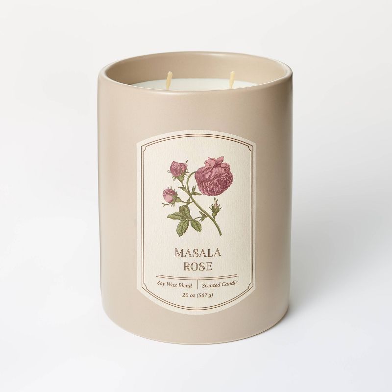 20oz Ceramic Masala Rose Candle Pink - Threshold™ designed with Studio McGee | Target