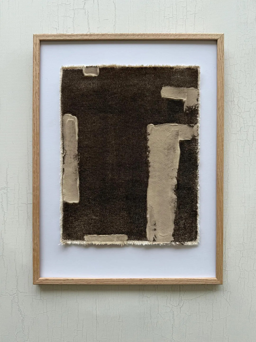 Organic Abstract Textile Art: Hand-Painted Rustic Cotton Canvas, Optional frames and canvas | Etsy (US)