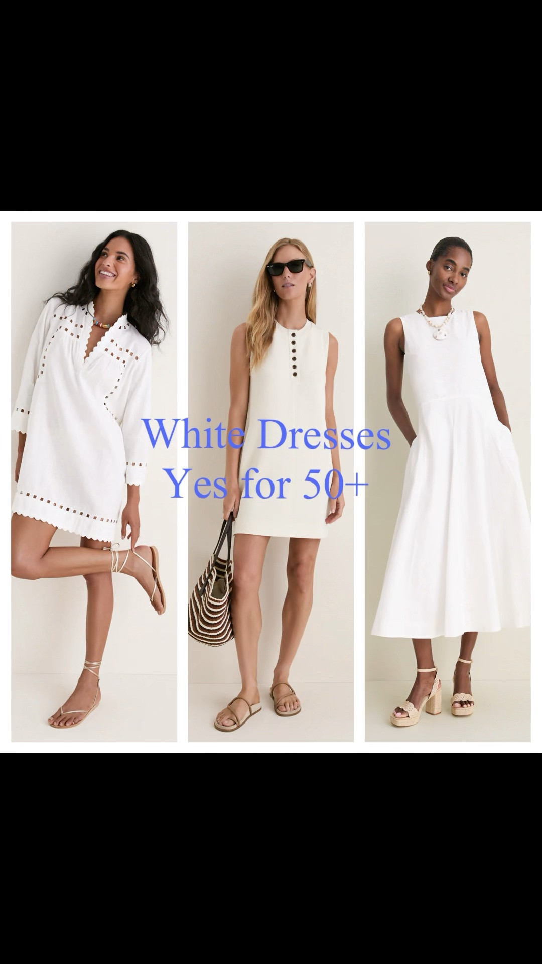 Yes, you can wear white when you are over 50!! These elevated finds are perfect for vacations, alfresco dining, and the hottest weekends of the summer! Summer Dresses. Vacation Outfit

#LTKOver40 #LTKTravel #LTKootd