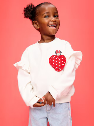 Old Navy x Disney Minnie Mouse Graphic Ruffle-Sleeve Sweatshirt for Toddler Girls | Old Navy (US)
