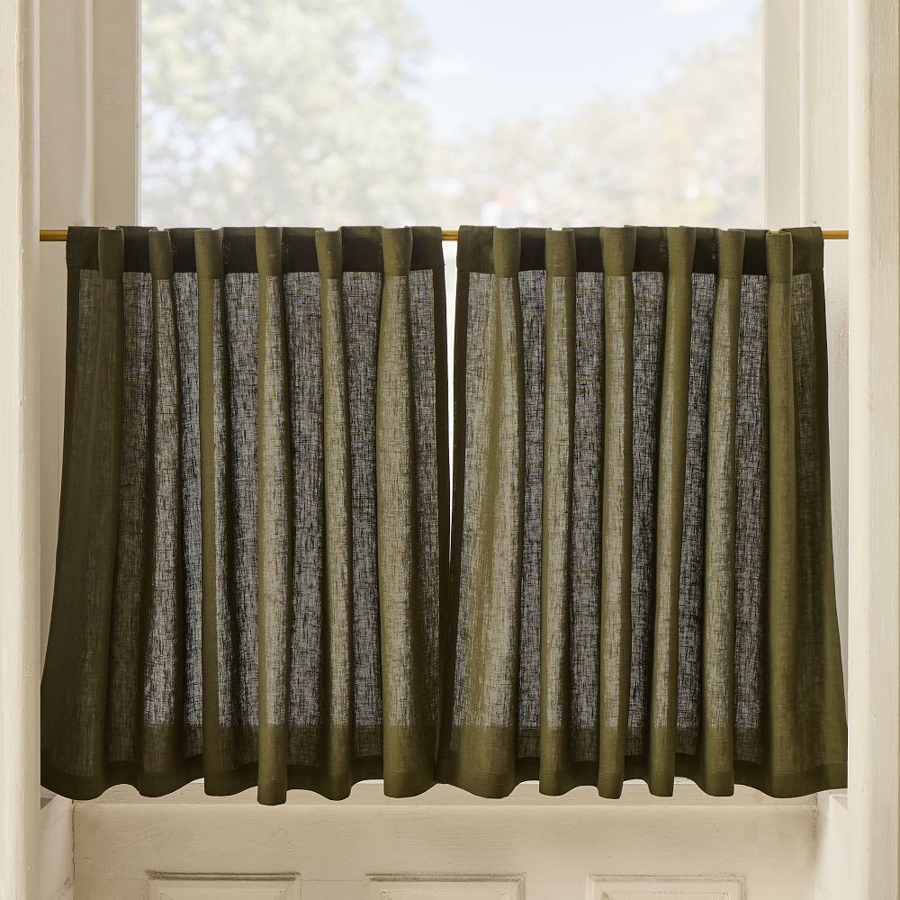 European Linen Cafe Curtain | West Elm (US)