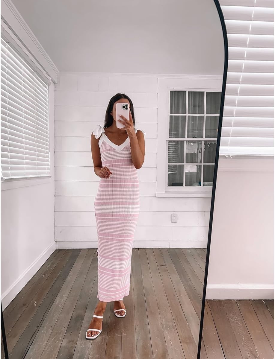 Spring / summer dress- wearing XS, heels true to size!
Striped midi dress/heels 

 #LTKSeasonal #LTKPetite #LTKFindsUnder50