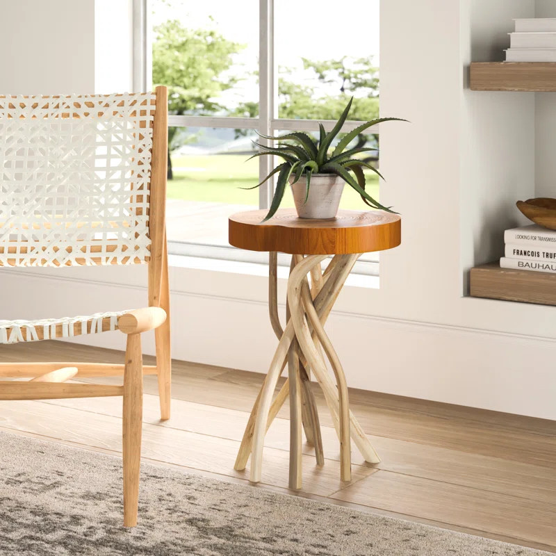 Mader Solid Wood Pedestal End Table | Wayfair North America