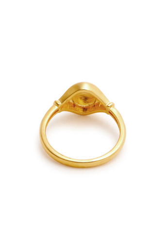 Tilly 18kt gold-plated signet pinky ring | Harvey Nichols