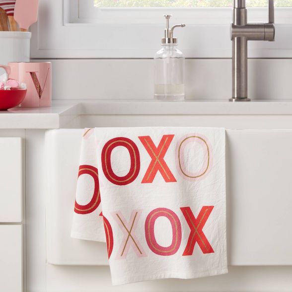 Cotton XO Kitchen Towel - Threshold&#8482; | Target