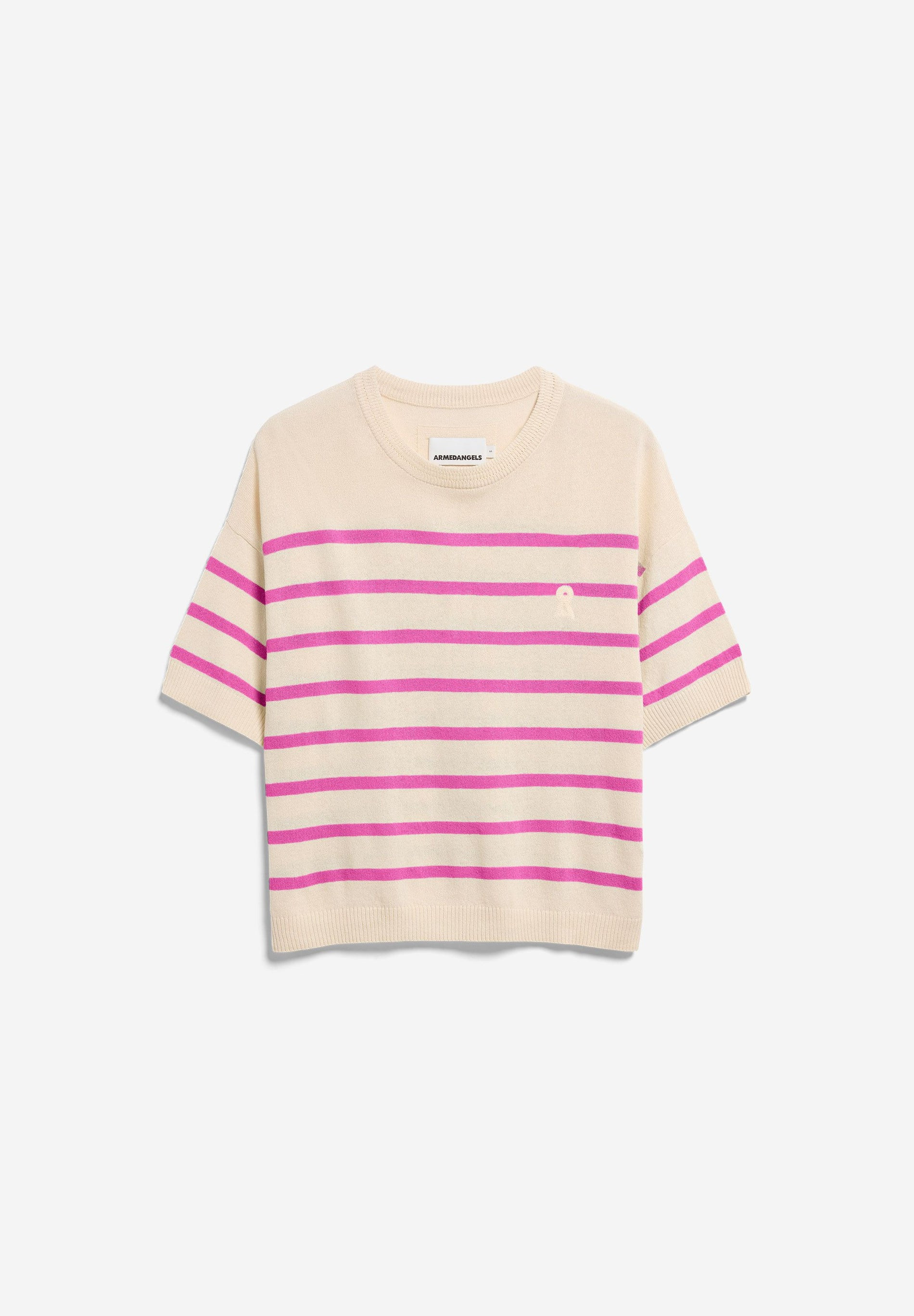 "GESTREIFTES LEINEN-MIX STRICKSHIRT Leinen-Mix" | ArmedAngels (DE)