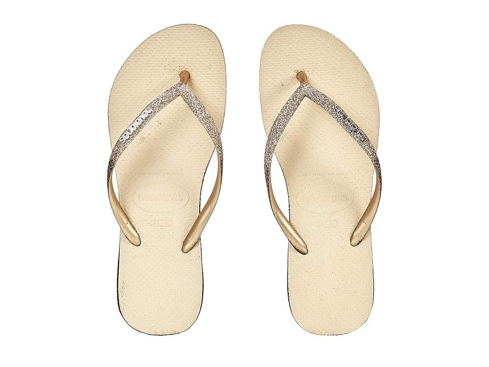 Havaianas Slim Sparkle Flip-Flop Women's Shoes Sand Grey : EU 35-36 (US Men's 4-5 - Women's 5-6) M, Synthetic | Zappos
