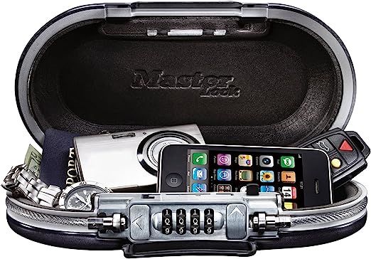 Master Lock Portable Small Lock Box, Set Your Own Combination Lock Portable Safe, Personal Travel... | Amazon (US)