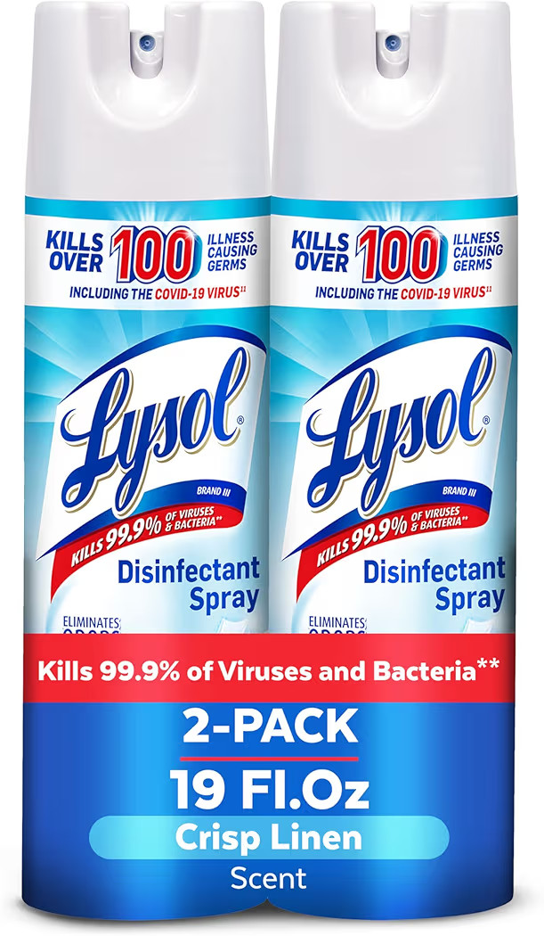 Lysol Disinfectant Spray, Household Essential Cleaning Supplies, Multi-Purpose Room Spray, Antiba... | Amazon (US)