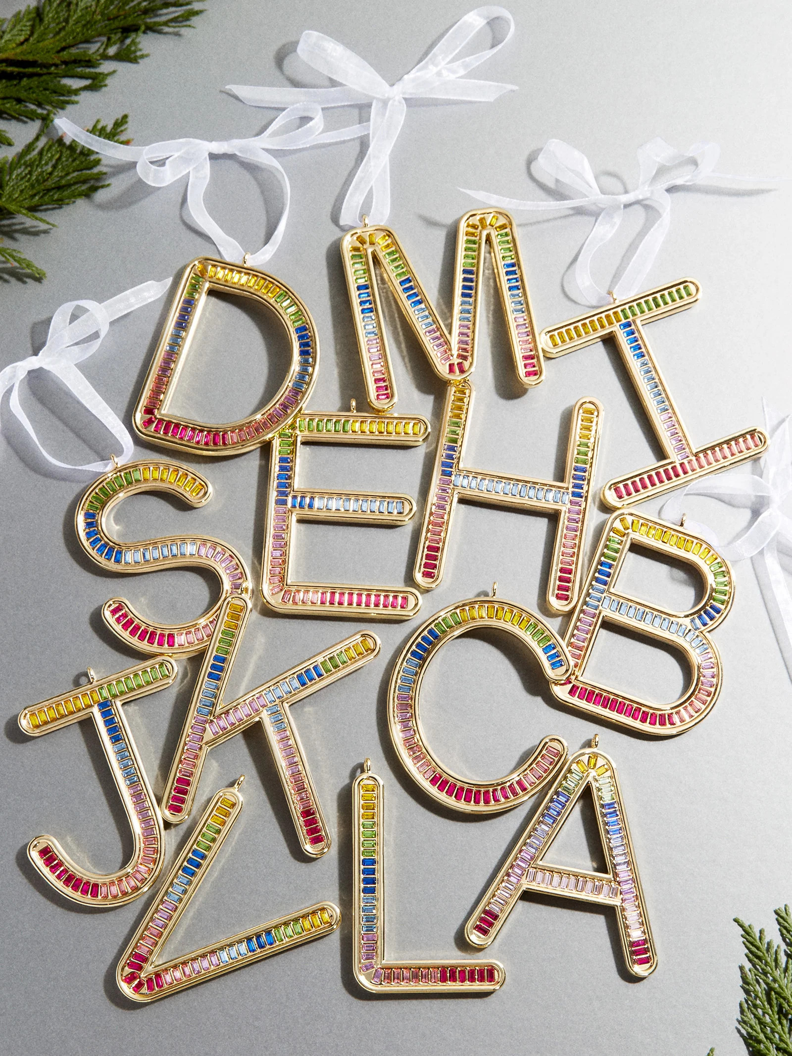 Merry & Bright Initial Ornament - Merry & Bright Ornament | BaubleBar (US)