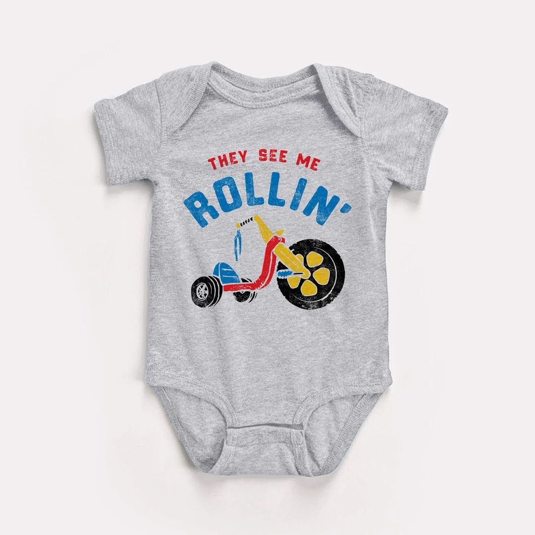 They See Me Rollin' Baby Bodysuit Babydoopy Funny Kids Rap Hiphop Graphic Print - Etsy | Etsy (US)