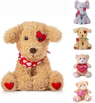 GSUIVER 10" Valentine's Day Valentines Gift for Children Kids, Girlfriend, Boyfriend, Plush Stuff... | Amazon (US)
