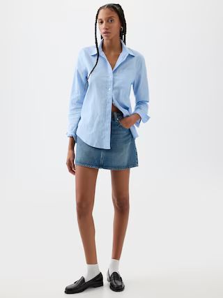 Linen-Blend Easy Shirt | Gap Factory