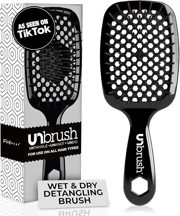 FHI Heat UNbrush Detangling Brush for Pain-Free Brushing on All Wet or Dry Hair Types — Durable... | Amazon (US)
