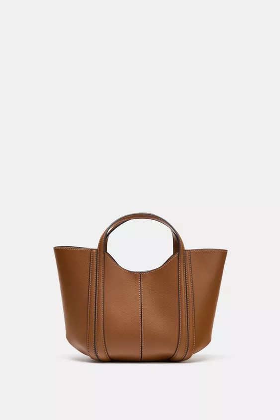 MINI CITY BAG WITH TOPSTITCHING | Zara AU